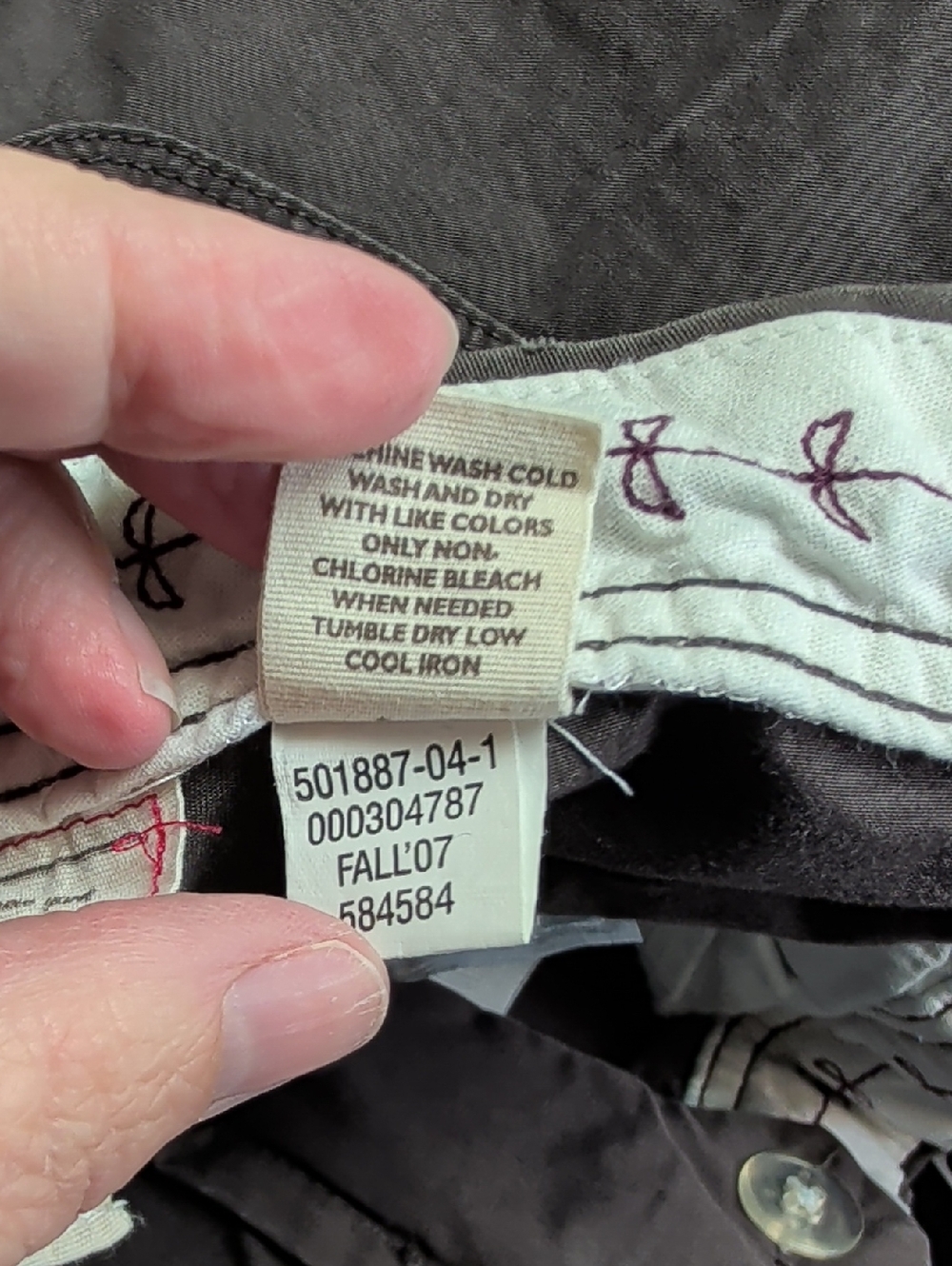 Ladies Old Navy Large Cotton Pants L Brown Trousers 2007 - Picture 11 of 11